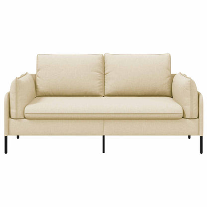vidaXL 2-Seater Sofa Cream 188 x 81 x 89 cm Fabric 3