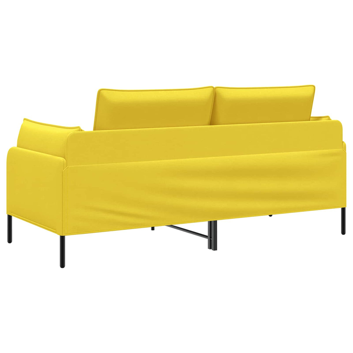 vidaXL 2-Seater Sofa Light Yellow 188 x 81 x 89 cm Fabric 5
