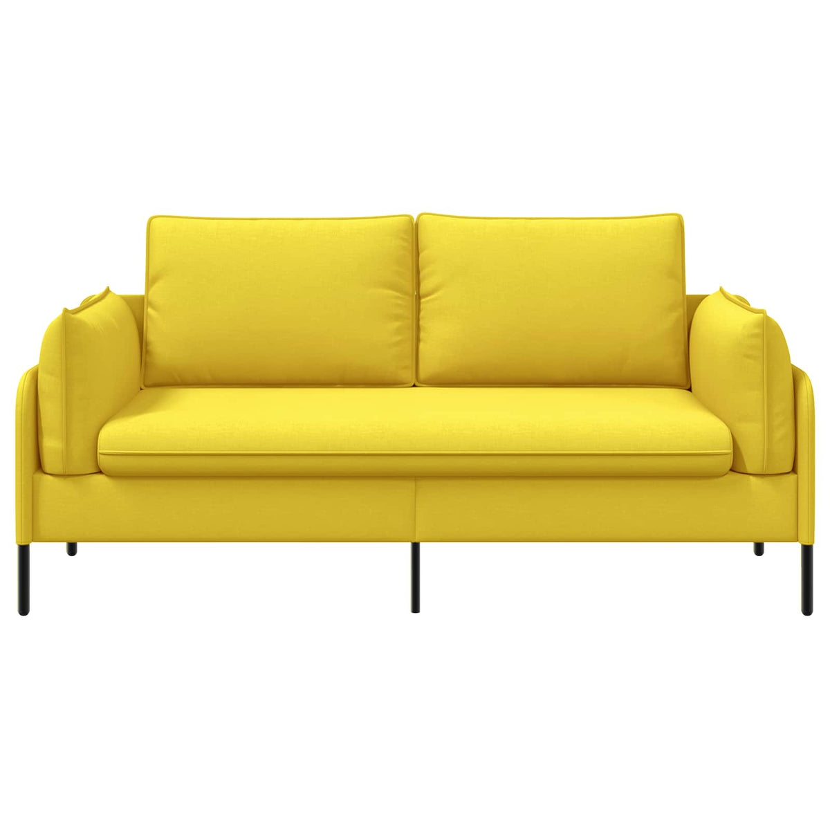 vidaXL 2-Seater Sofa Light Yellow 188 x 81 x 89 cm Fabric 3