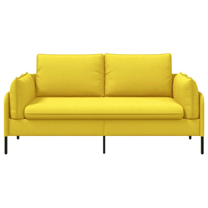 vidaXL 2-Seater Sofa Light Yellow 188 x 81 x 89 cm Fabric 3