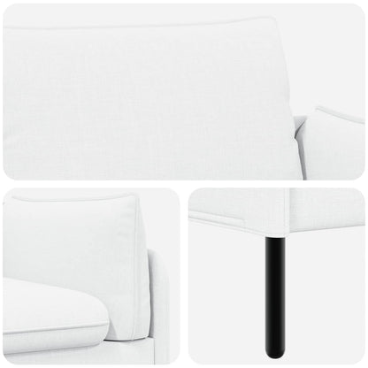 vidaXL 2-Seater Sofa White 188 x 81 x 89 cm Fabric 6