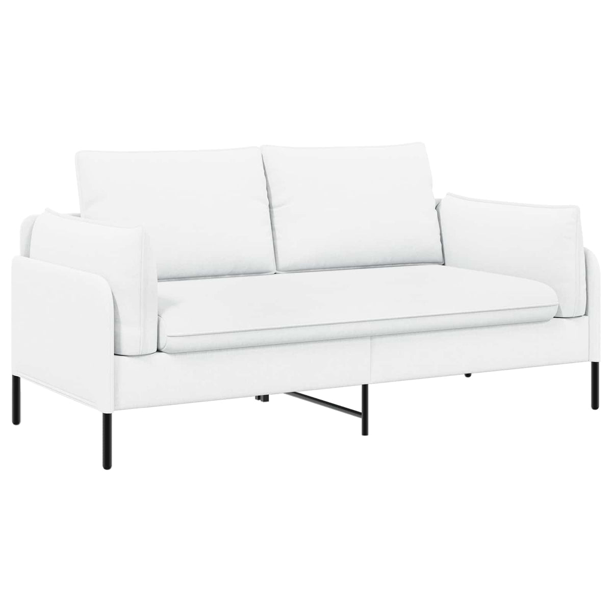 vidaXL 2-Seater Sofa White 188 x 81 x 89 cm Fabric 2