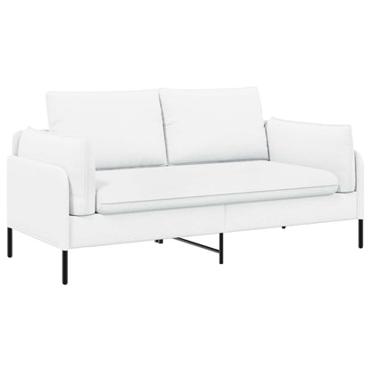 vidaXL 2-Seater Sofa White 188 x 81 x 89 cm Fabric 2