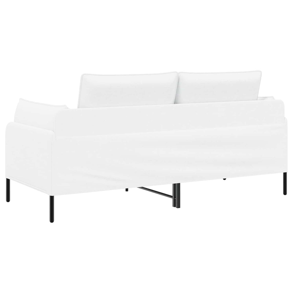 vidaXL 2-Seater Sofa White 188 x 81 x 89 cm Fabric 5