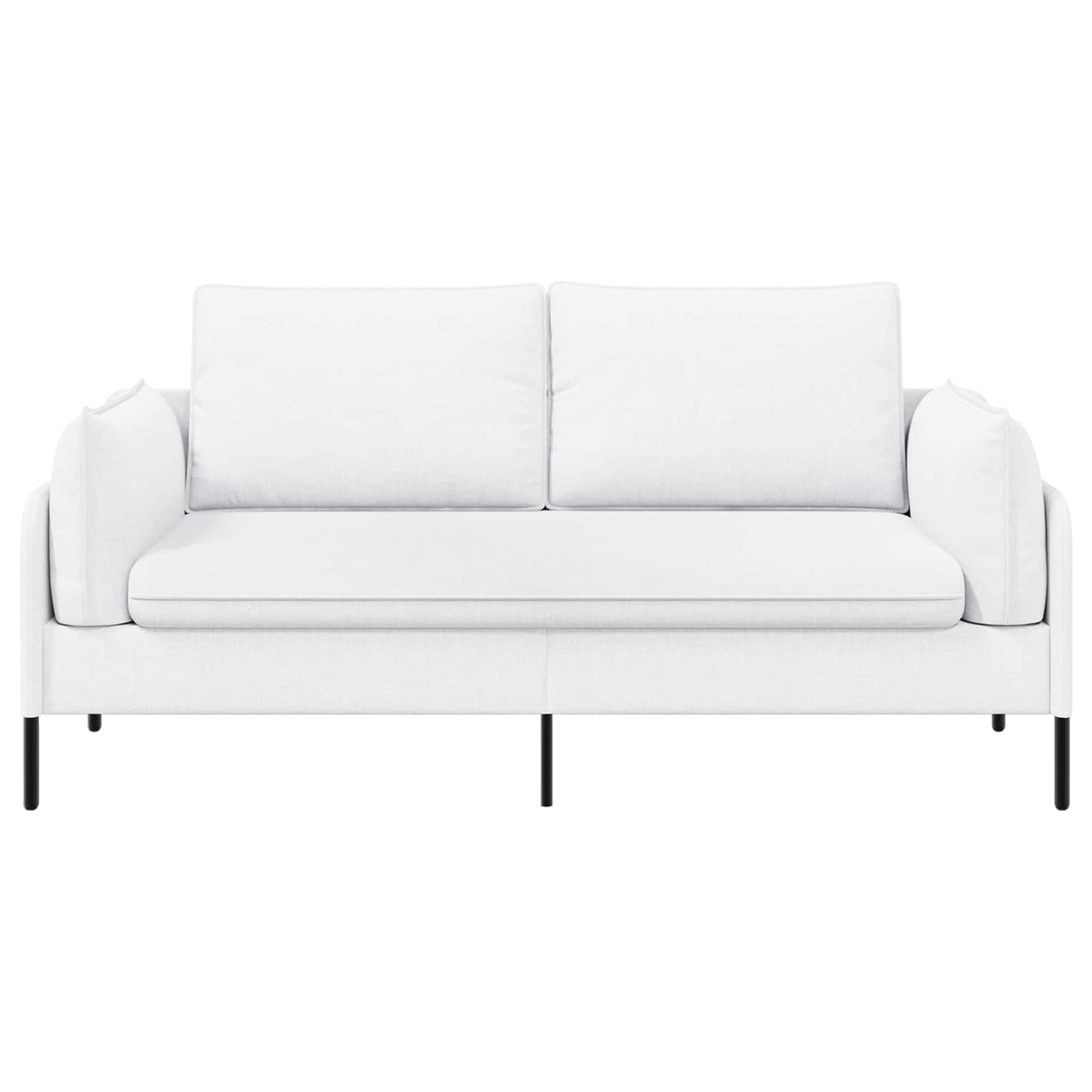 vidaXL 2-Seater Sofa White 188 x 81 x 89 cm Fabric 3