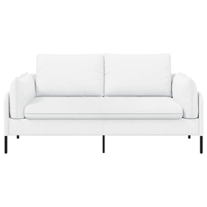 vidaXL 2-Seater Sofa White 188 x 81 x 89 cm Fabric 3