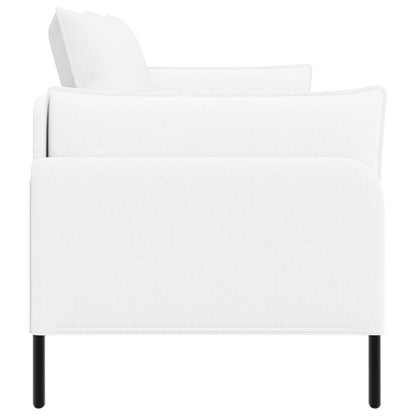 vidaXL 2-Seater Sofa White 188 x 81 x 89 cm Fabric 4
