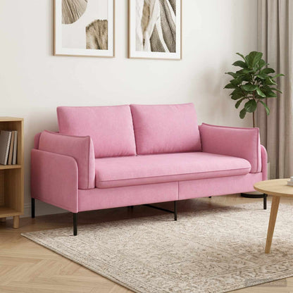 vidaXL 2-Seater Sofa Pink 188 x 81 x 89 cm Fabric 1