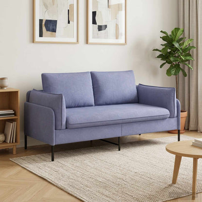 vidaXL 2-Seater Sofa Jeans Blue 188 x 81 x 89 cm Fabric 1