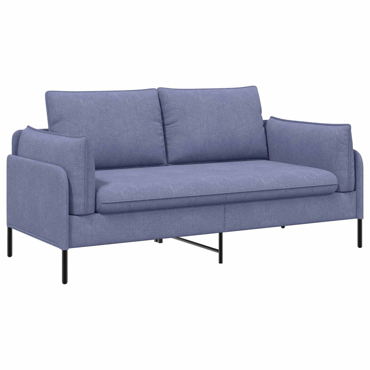 vidaXL 2-Seater Sofa Jeans Blue 188 x 81 x 89 cm Fabric 2