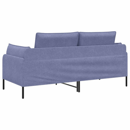 vidaXL 2-Seater Sofa Jeans Blue 188 x 81 x 89 cm Fabric 5