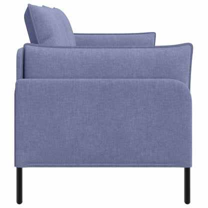 vidaXL 2-Seater Sofa Jeans Blue 188 x 81 x 89 cm Fabric 4