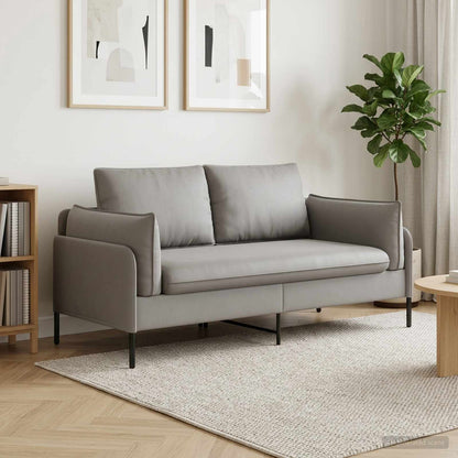 vidaXL 2-Seater Sofa 2-Seater Light Grey 188 x 81 x 89 cm Velvet 1