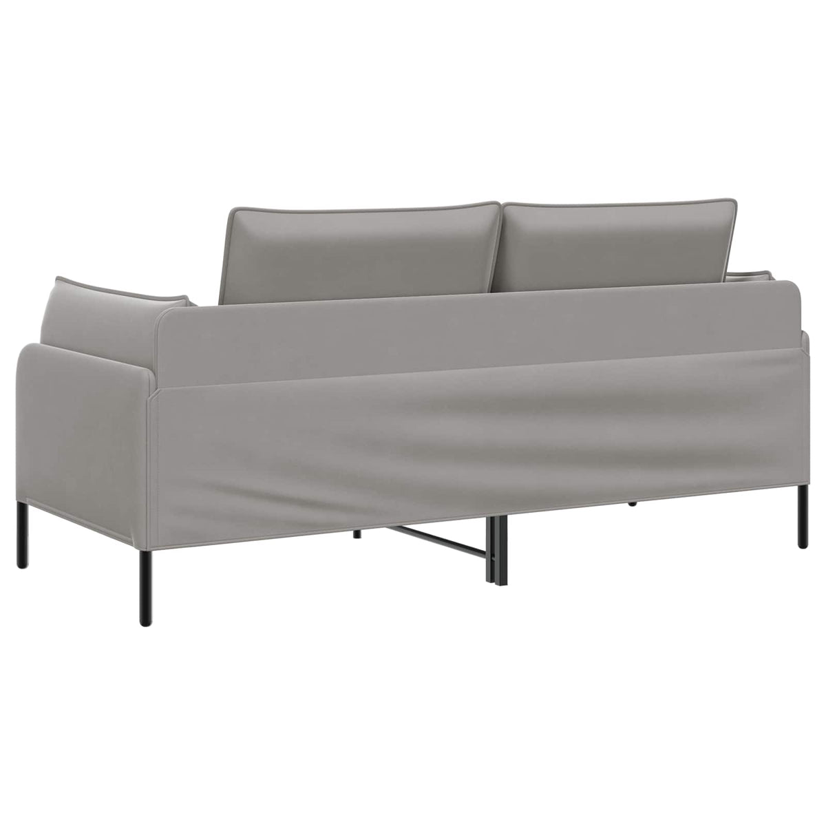 vidaXL 2-Seater Sofa 2-Seater Light Grey 188 x 81 x 89 cm Velvet 5