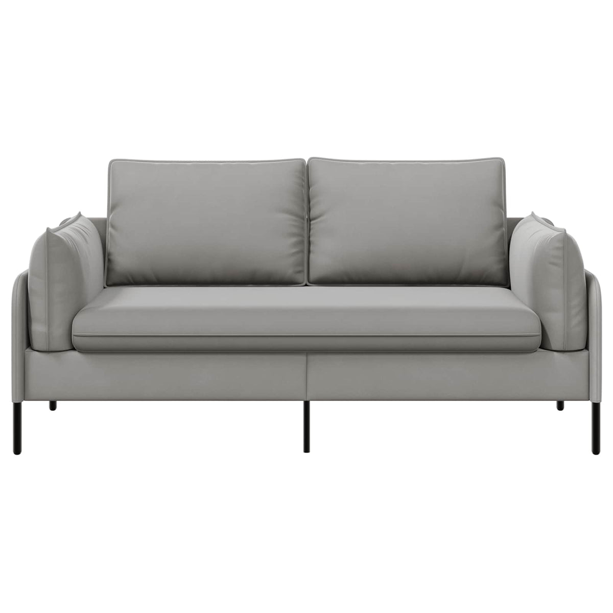 vidaXL 2-Seater Sofa 2-Seater Light Grey 188 x 81 x 89 cm Velvet 3