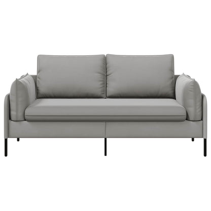 vidaXL 2-Seater Sofa 2-Seater Light Grey 188 x 81 x 89 cm Velvet 3