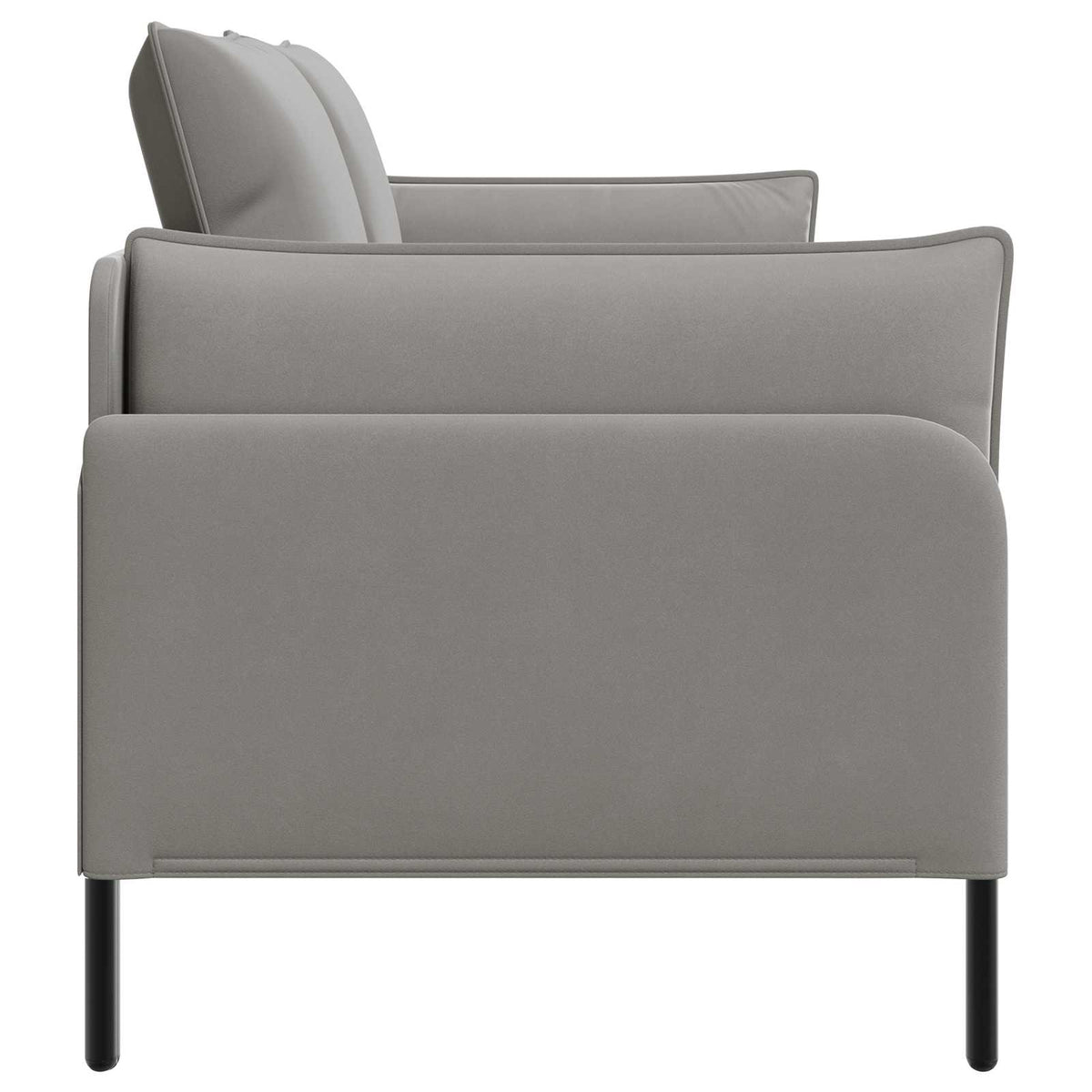 vidaXL 2-Seater Sofa 2-Seater Light Grey 188 x 81 x 89 cm Velvet 4