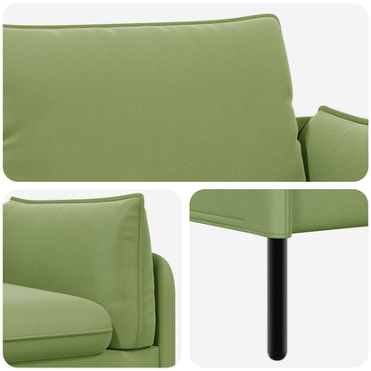 vidaXL 2-Seater Sofa 2-Seater Light Green 188 x 81 x 89 cm Velvet 6