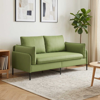 vidaXL 2-Seater Sofa 2-Seater Light Green 188 x 81 x 89 cm Velvet 1