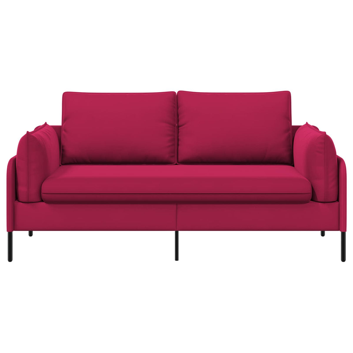 vidaXL 2-Seater Sofa 2-Seater Wine Red 188 x 81 x 89 cm Velvet 3
