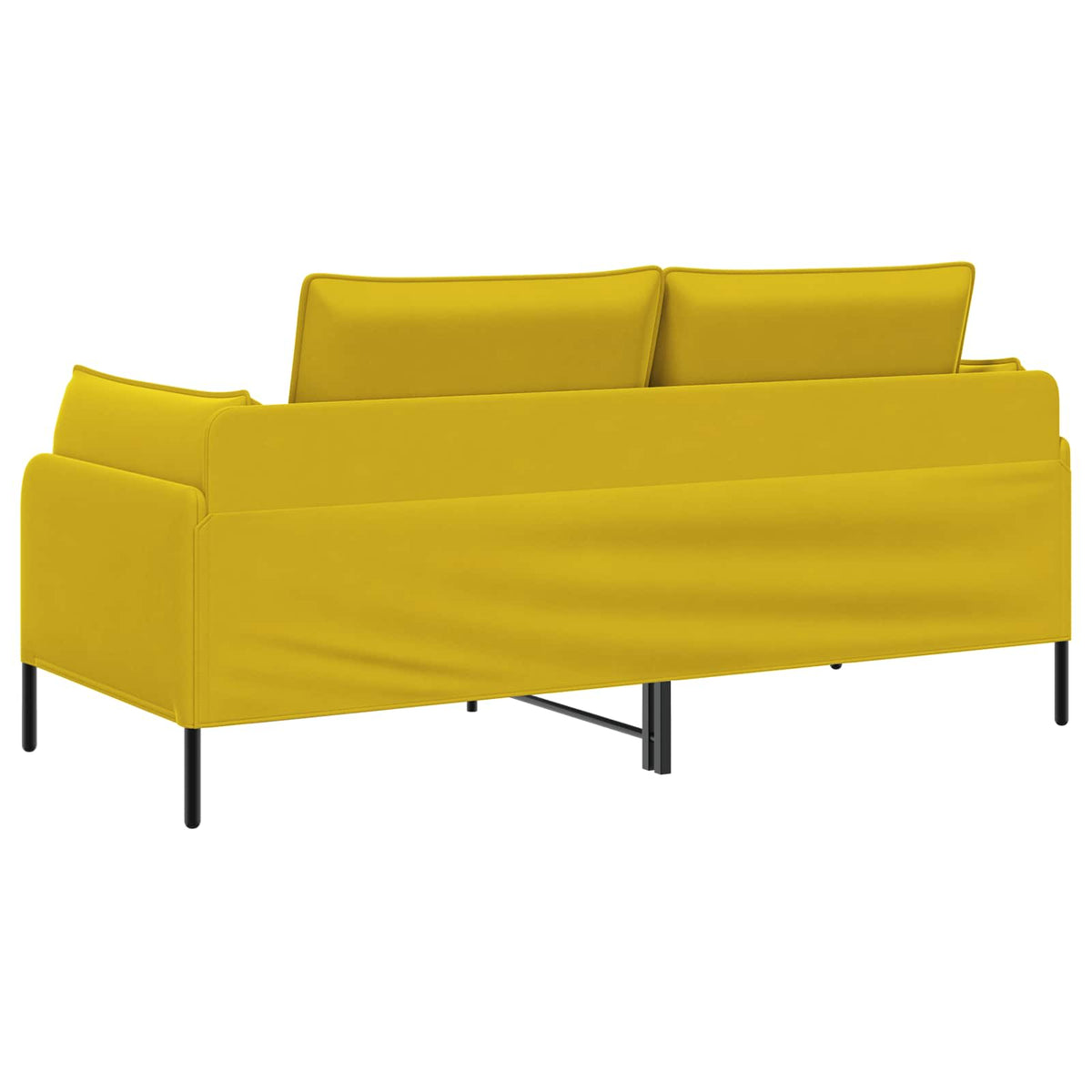 vidaXL 2-Seater Sofa 2-Seater Yellow 188 x 81 x 89 cm Velvet 5