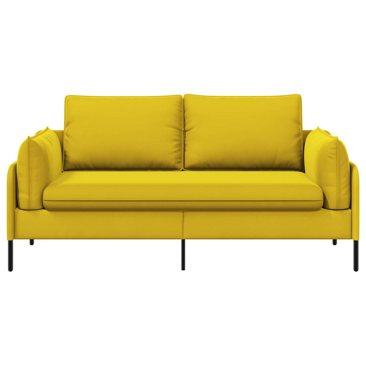vidaXL 2-Seater Sofa 2-Seater Yellow 188 x 81 x 89 cm Velvet 3