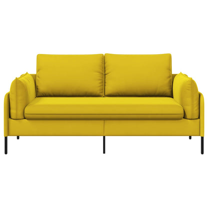 vidaXL 2-Seater Sofa 2-Seater Yellow 188 x 81 x 89 cm Velvet 3