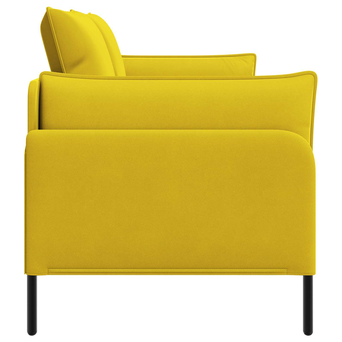 vidaXL 2-Seater Sofa 2-Seater Yellow 188 x 81 x 89 cm Velvet 4
