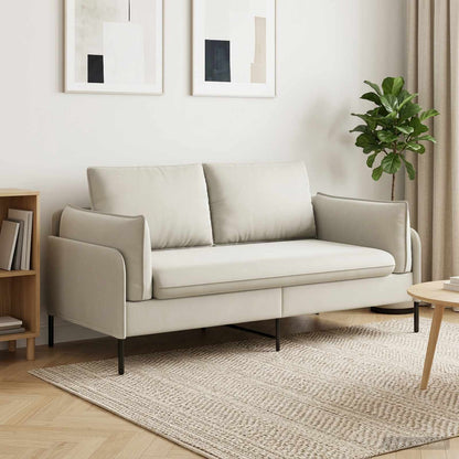 vidaXL 2-Seater Sofa 2-Seater Cream 188 x 81 x 89 cm Velvet 1