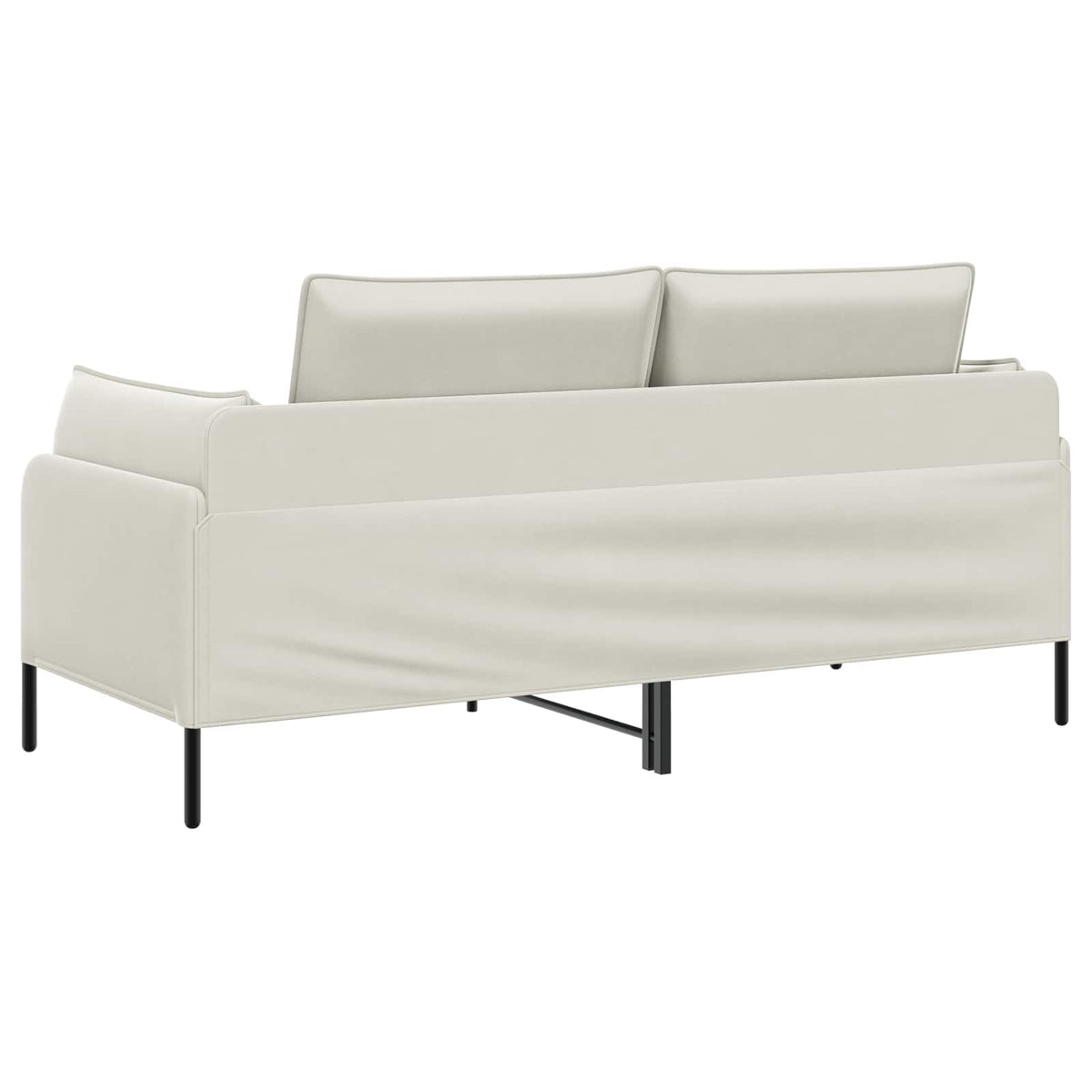 vidaXL 2-Seater Sofa 2-Seater Cream 188 x 81 x 89 cm Velvet 5