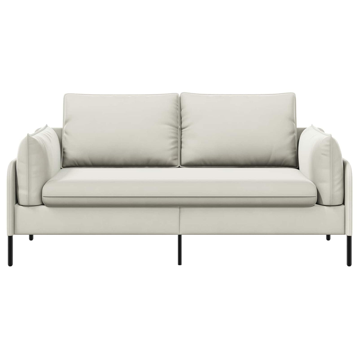 vidaXL 2-Seater Sofa 2-Seater Cream 188 x 81 x 89 cm Velvet 3