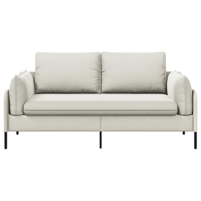 vidaXL 2-Seater Sofa 2-Seater Cream 188 x 81 x 89 cm Velvet 3