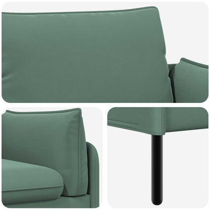 vidaXL 2-Seater Sofa Sea Green 188 x 81 x 89 cm Velvet 6