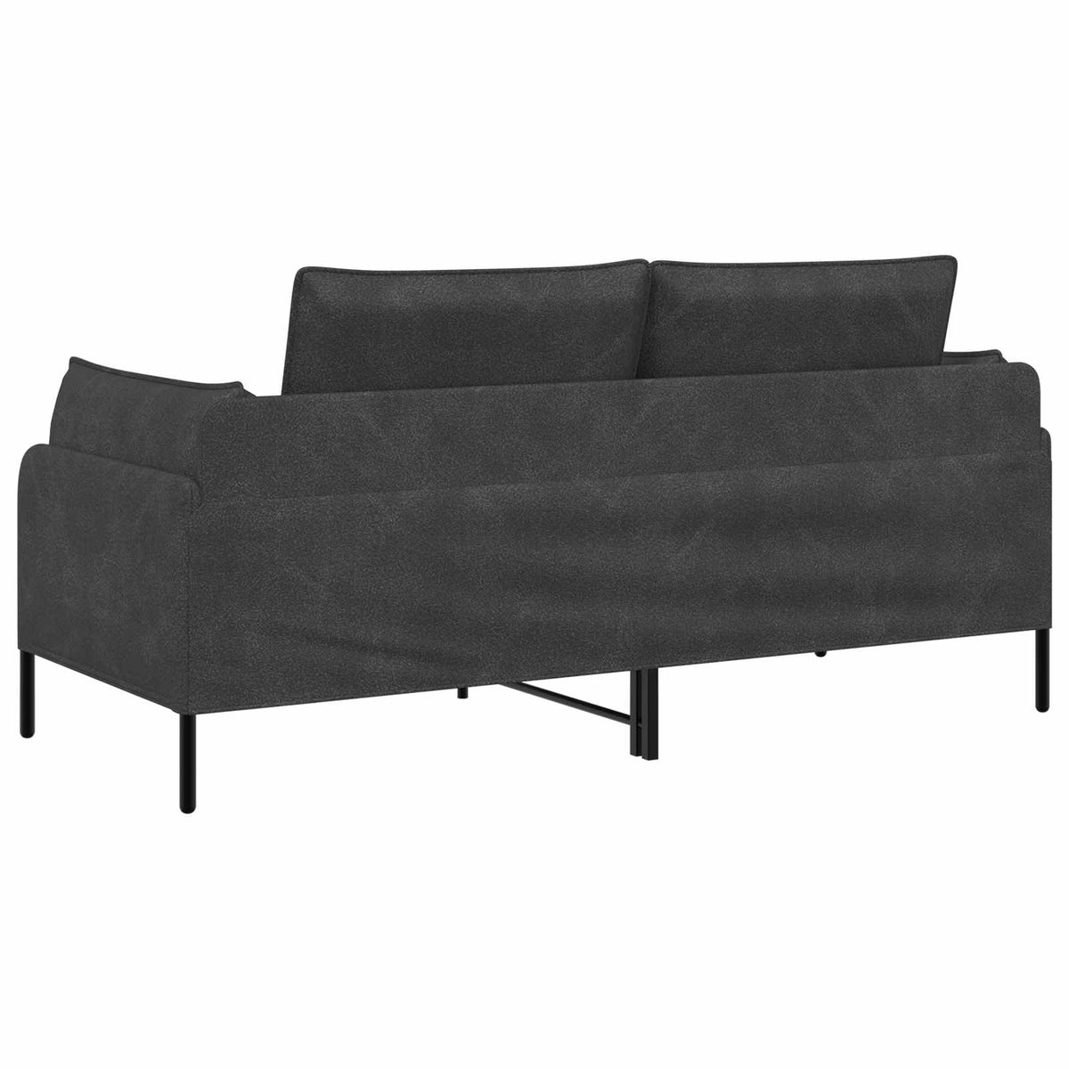vidaXL 2-Seater Sofa Black 188 x 81 x 89 cm Faux Leather 5
