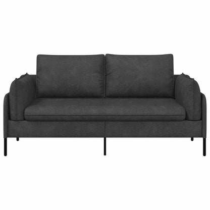 vidaXL 2-Seater Sofa Black 188 x 81 x 89 cm Faux Leather 3