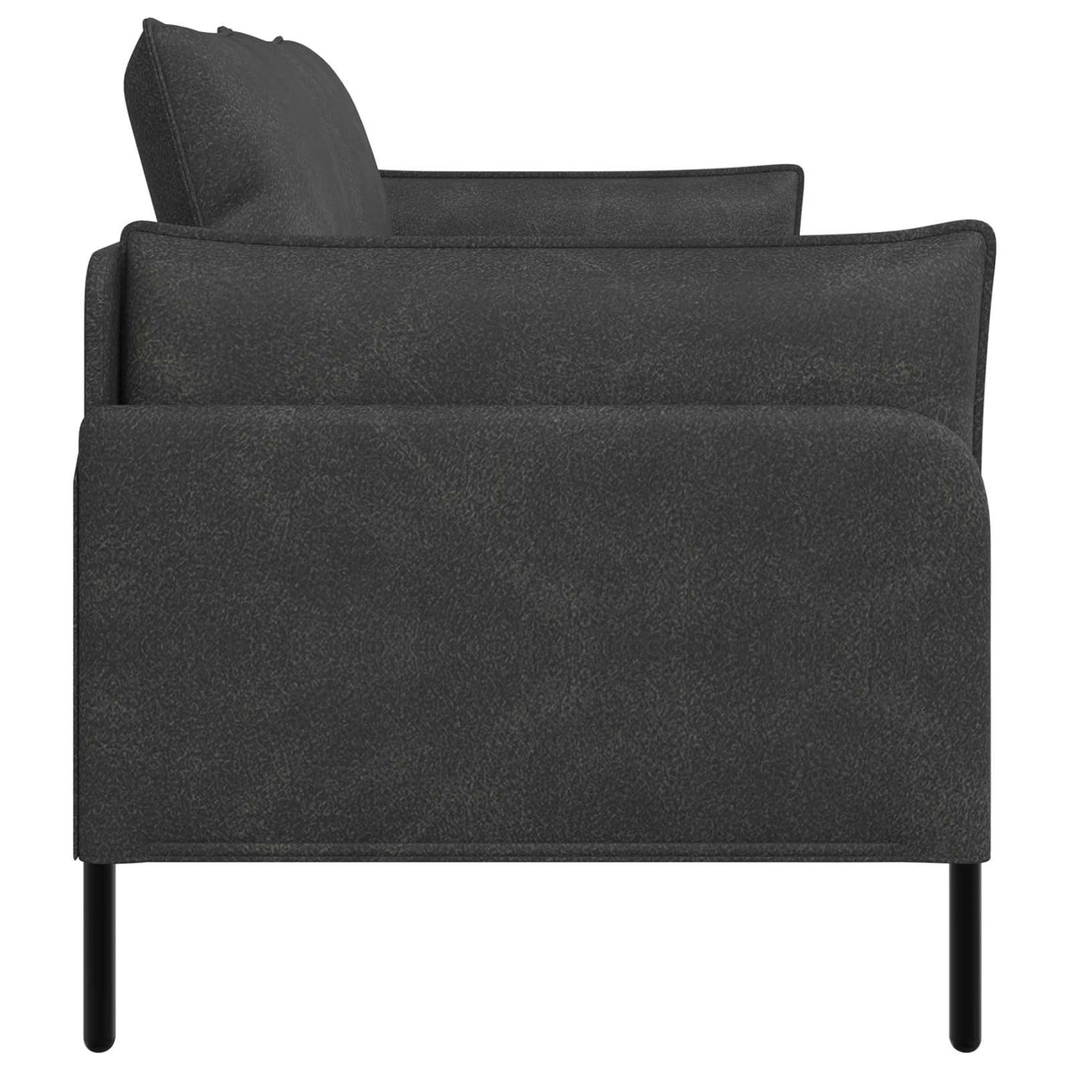 vidaXL 2-Seater Sofa Black 188 x 81 x 89 cm Faux Leather 4