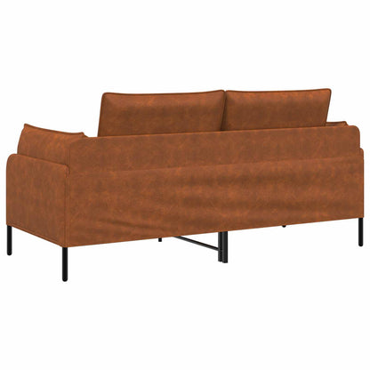 vidaXL 2-Seater Sofa Brown 188 x 81 x 89 cm Faux Leather 5