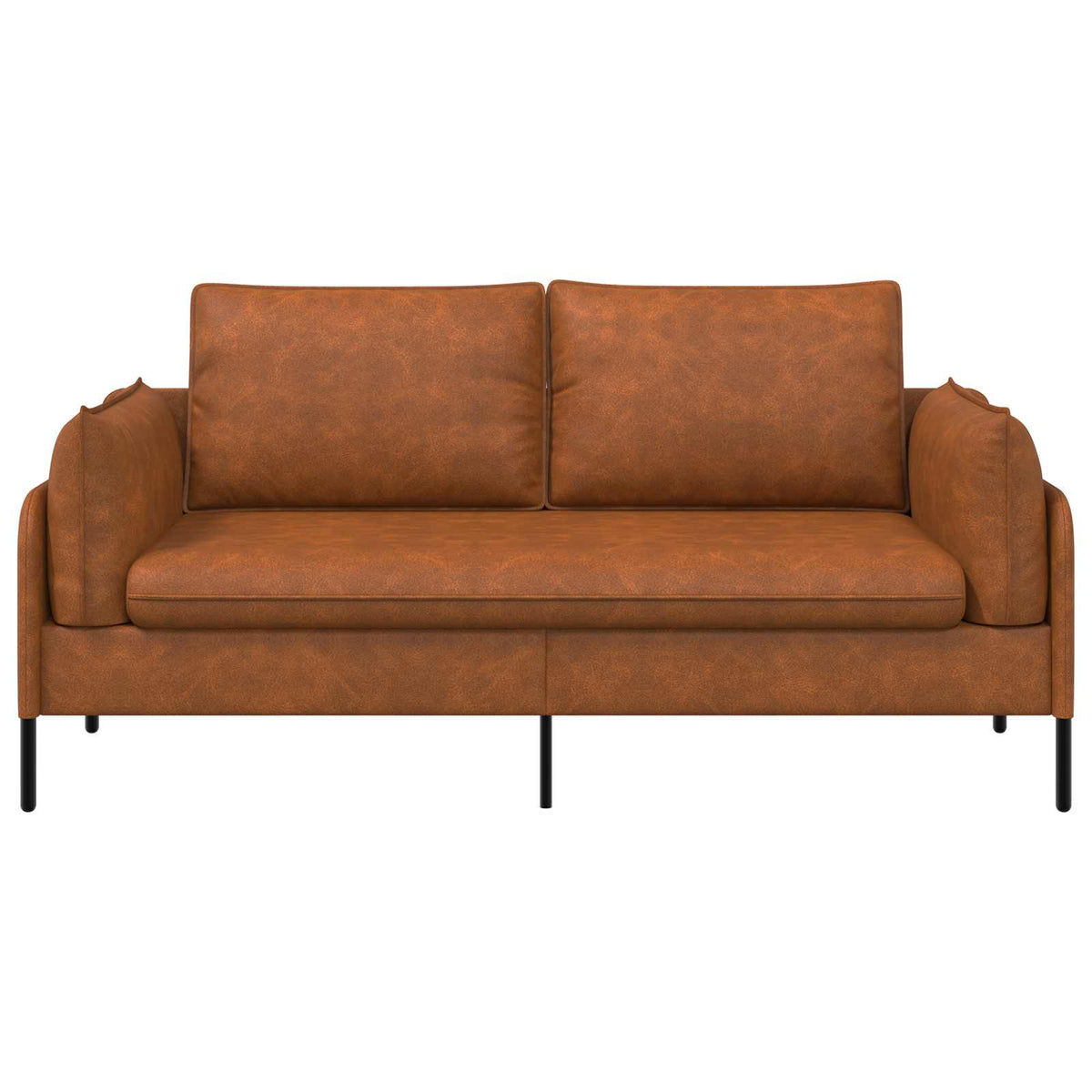 vidaXL 2-Seater Sofa Brown 188 x 81 x 89 cm Faux Leather 3