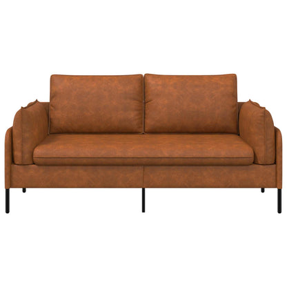 vidaXL 2-Seater Sofa Brown 188 x 81 x 89 cm Faux Leather 3