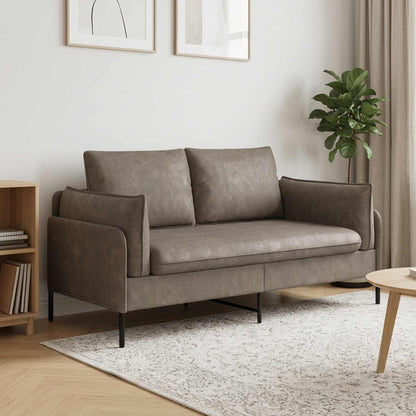 vidaXL 2-Seater Sofa Grey 188 x 81 x 89 cm Faux Leather 1