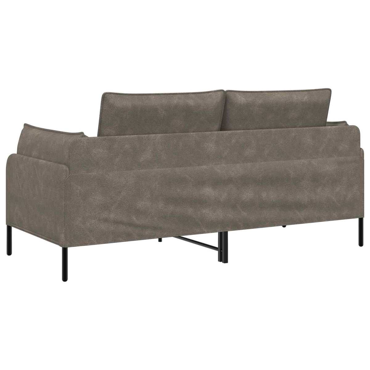 vidaXL 2-Seater Sofa Grey 188 x 81 x 89 cm Faux Leather 5
