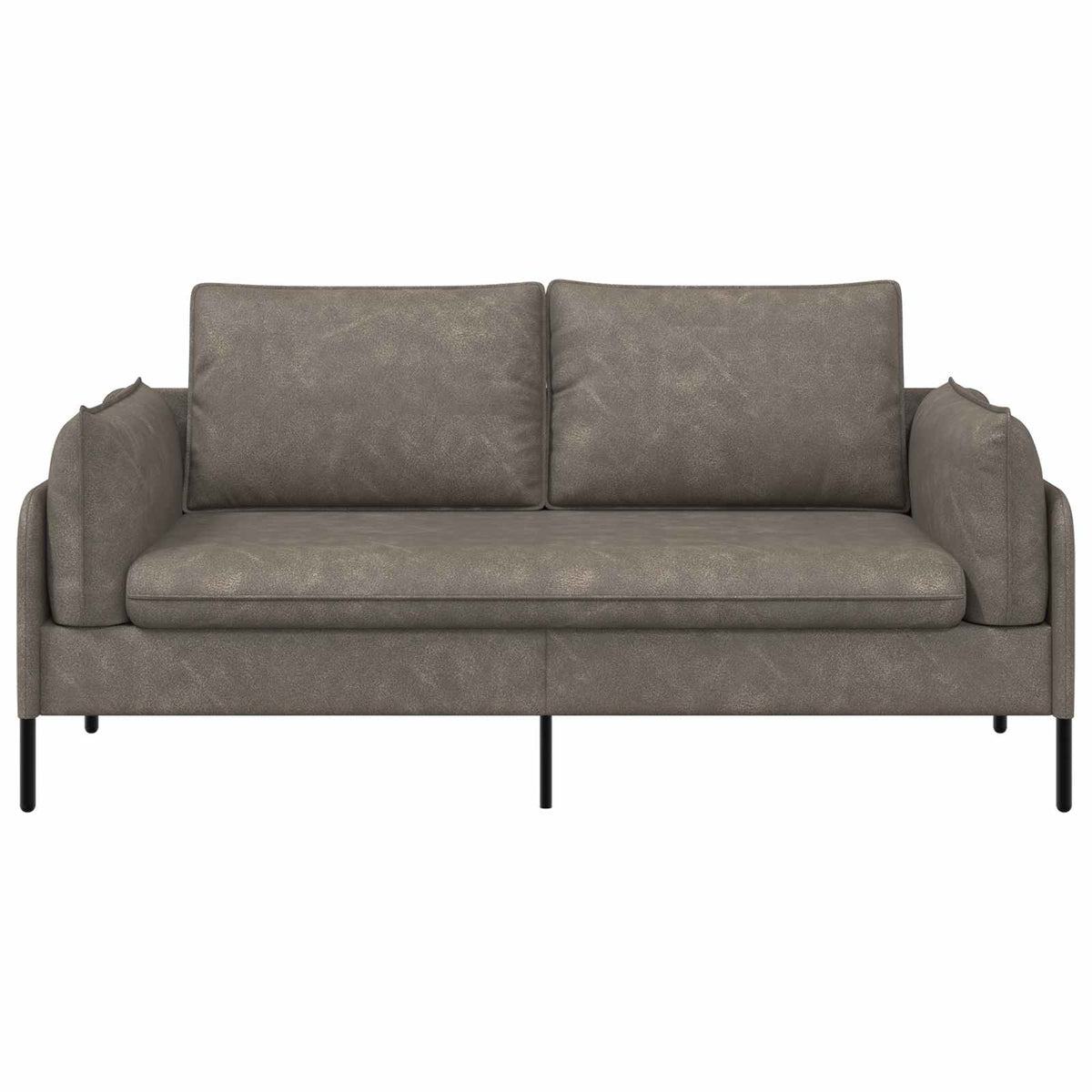 vidaXL 2-Seater Sofa Grey 188 x 81 x 89 cm Faux Leather 3