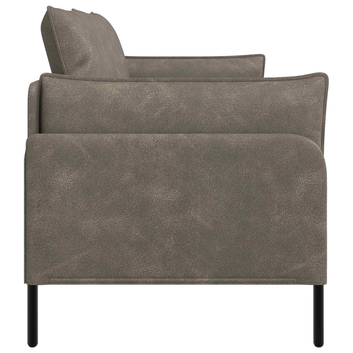 vidaXL 2-Seater Sofa Grey 188 x 81 x 89 cm Faux Leather 4