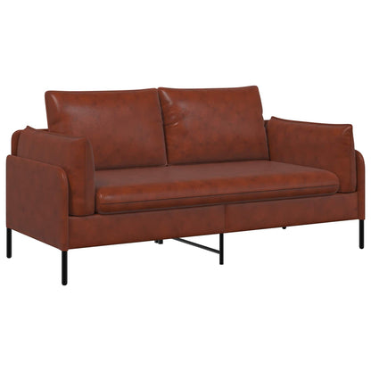 vidaXL 2-Seater Sofa Shiny Brown 188 x 81 x 89 cm Faux Leather 2