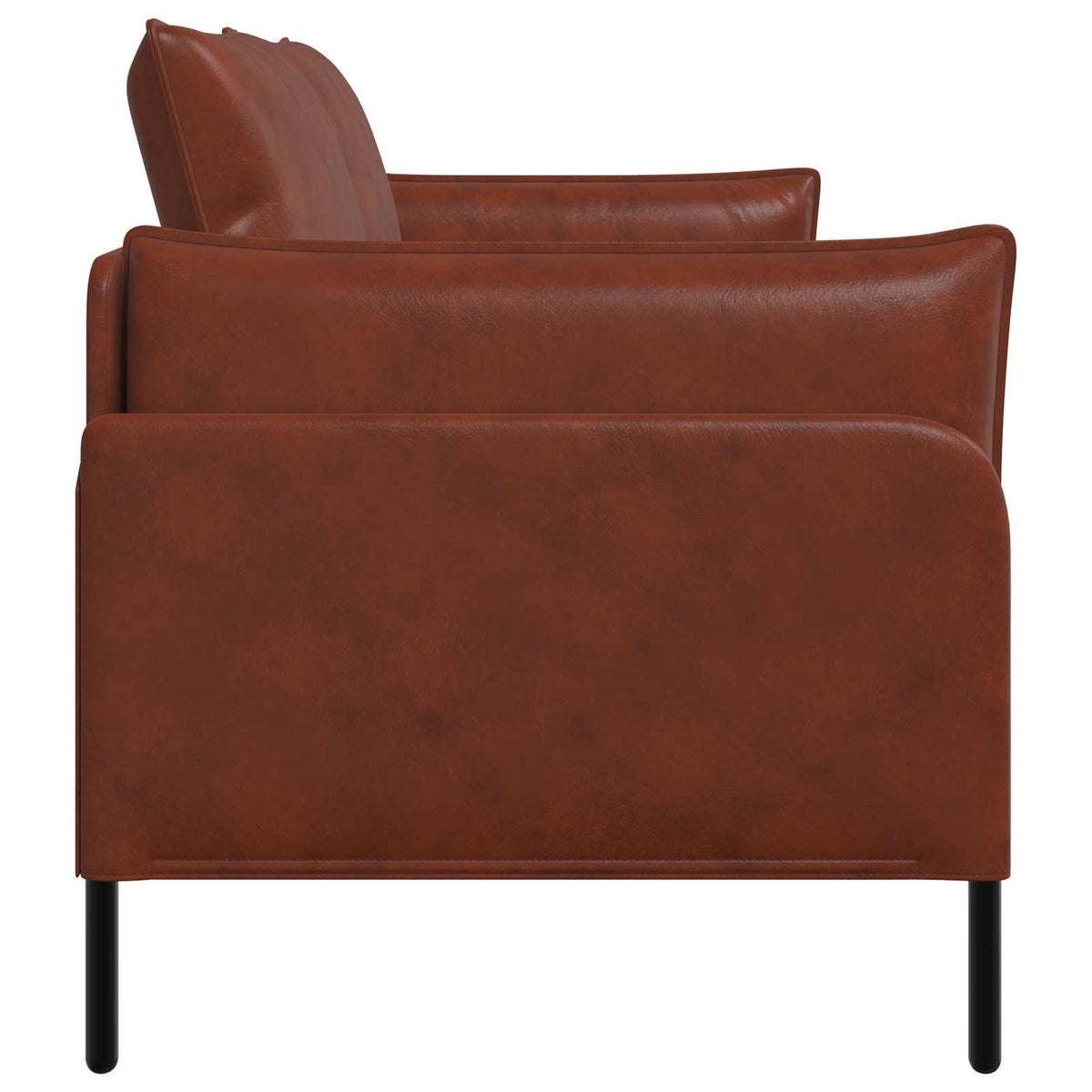 vidaXL 2-Seater Sofa Shiny Brown 188 x 81 x 89 cm Faux Leather 4