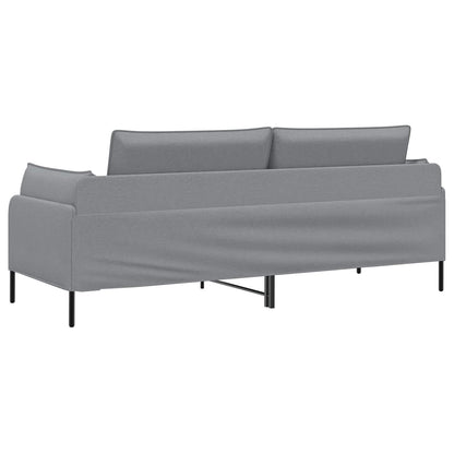 vidaXL 3-Seater Sofa Light Grey 222 x 81 x 89 cm Fabric 5
