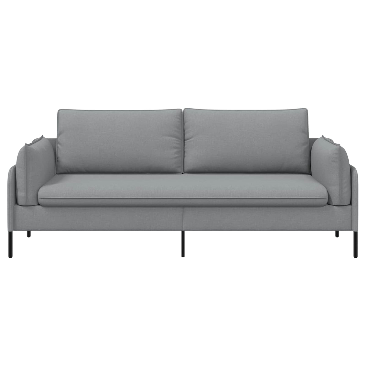 Sofa 222 x 81 x 89 cm Fabric 3-Seater Light grey