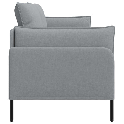 vidaXL 3-Seater Sofa Light Grey 222 x 81 x 89 cm Fabric 4