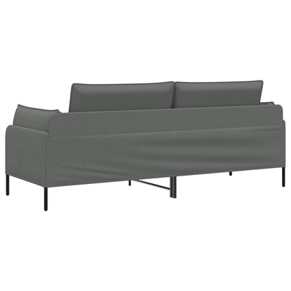 vidaXL 3-Seater Sofa Dark Grey 222 x 81 x 89 cm Fabric 5