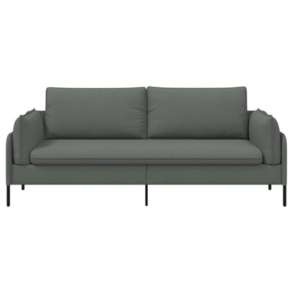 vidaXL 3-Seater Sofa Dark Grey 222 x 81 x 89 cm Fabric 3